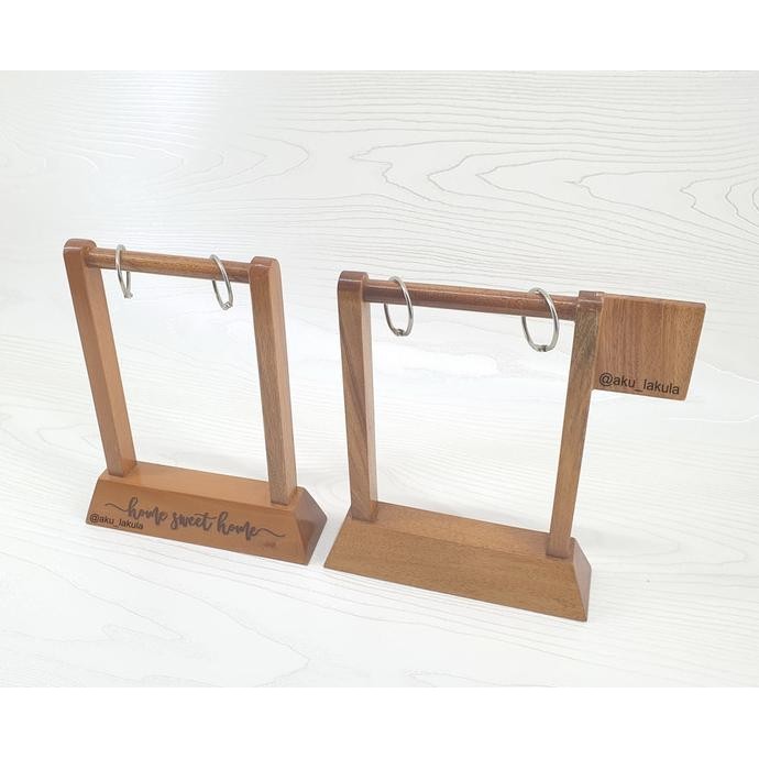 

tyS FREE GRAFIR Tent Card Kayu Dudukan Menu Holder Nomor Meja - [TENDRA]