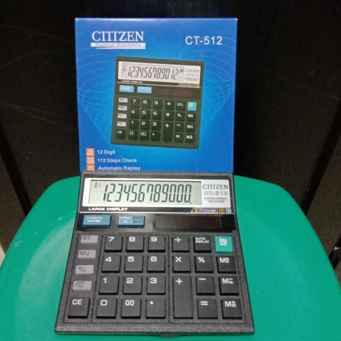 

tyS Kalkulator 12 Digit / Calculator / Alat Hitung Citizen CT 512