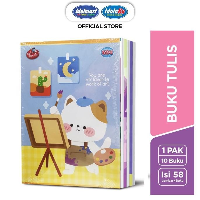 

tyS IDOLMART Buku Tulis SIDU isi 58 Lembar Sinar Dunia 1 pack Isi 10 Buku