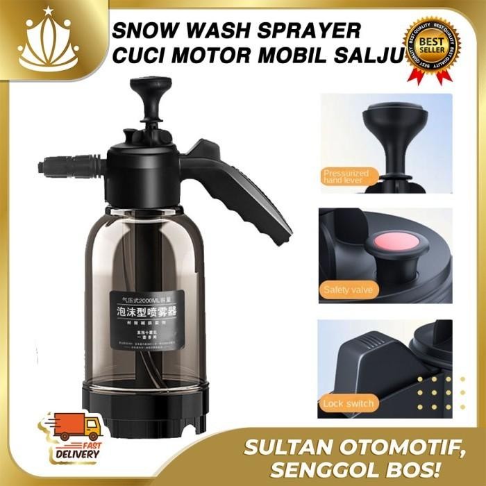 Cuci Salju Manual Hand Snow Wash Sprayer Salju Motor Mobil 2 Liter