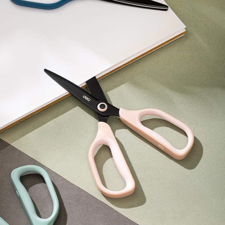 

Deli Gunting Kertas / Scissor Anti Karat Handle Lembut EZ507 murah