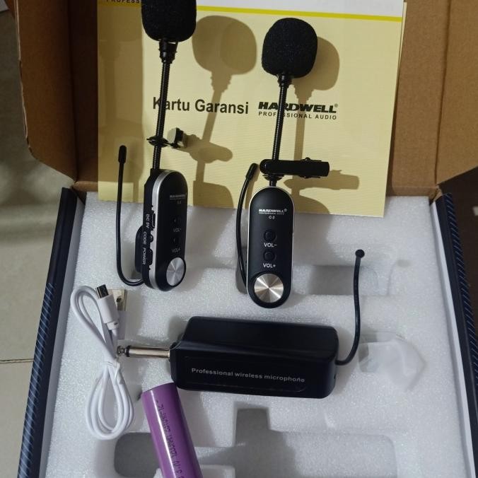 Mic imam masjid wireless 2 mic jepit