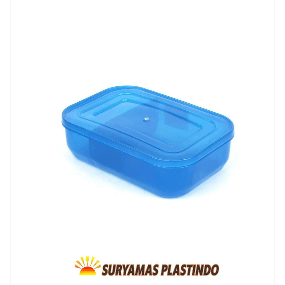 Lunch Box Tempat Makan Plastik Kotak Makan Warna Transparan Stock