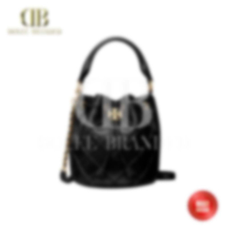 Large Fleming Soft Bucket Bag - Black (TB 142564)