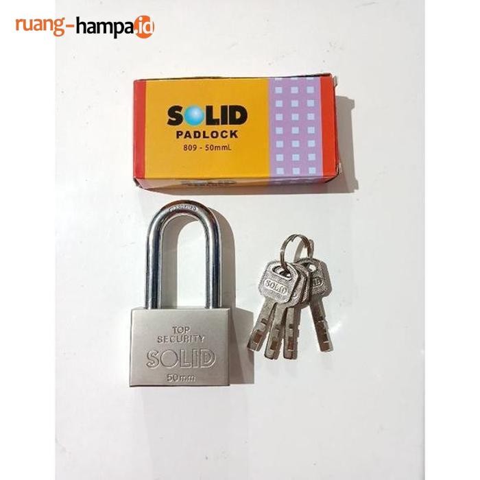 Baru Gembok Solid 809L 50Mm / Solid Padlock 50Mm Long / Gembok Pagar - Gudang