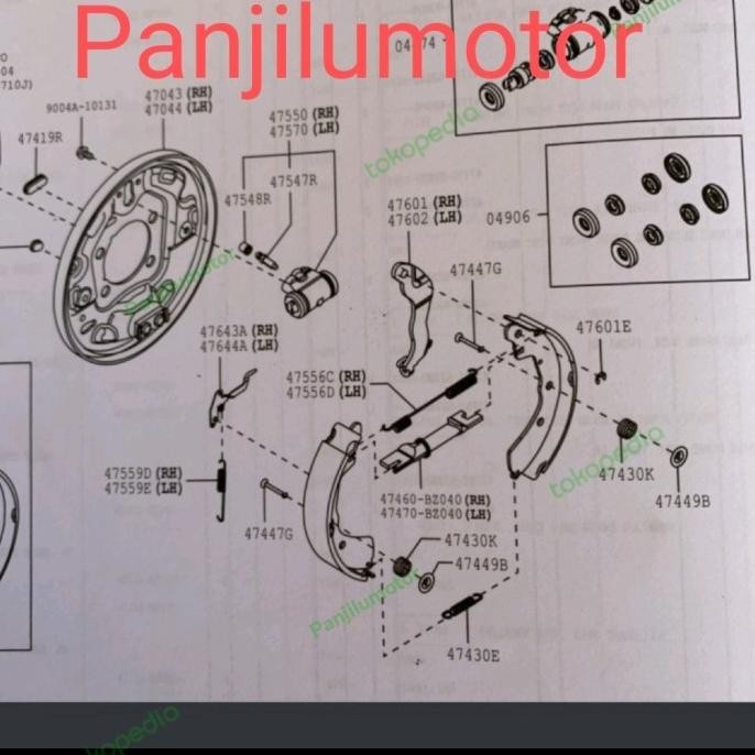 New Stelan rem, adjuster rem, kancing rem roda belakang calya sigra (kiri)