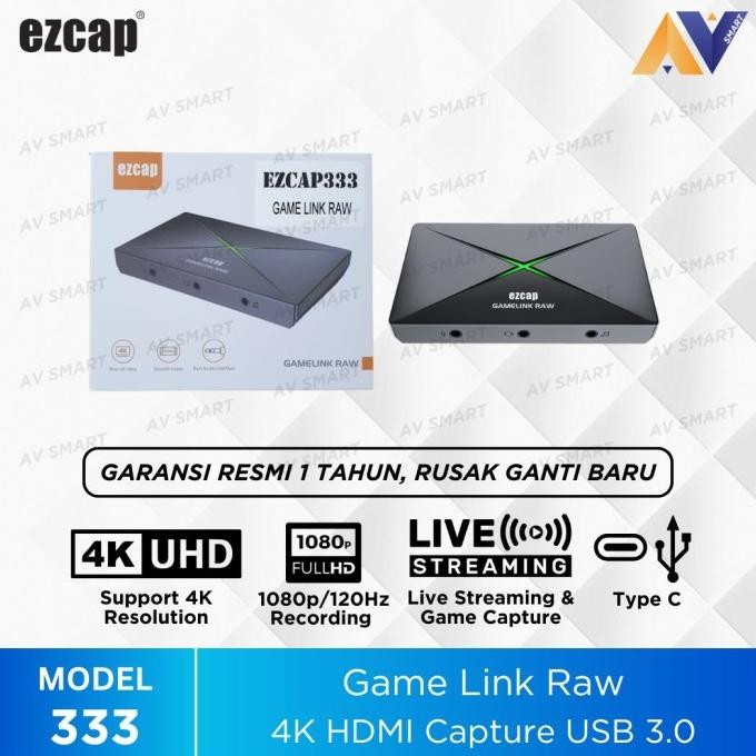 Ezcap 333 Hdmi Capture Hdmi To Usb 3.1 Game Link Raw Streaming Record / Ezcap333 New Stok