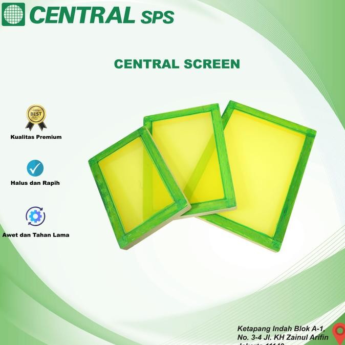 

Screen Kayu Sablon N180 Uk 40X50Cm Kain Kuning New Stok