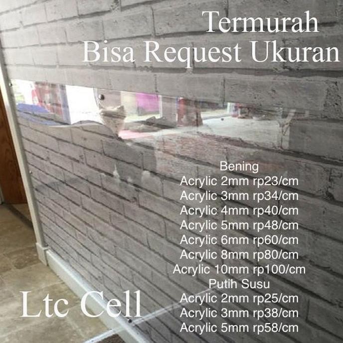 

redi Acrylic Bening 10mm 30x30cm Akrilik Lembaran Laser Cutting