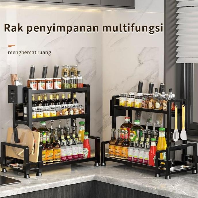 RAK BUMBU DAPUR STAINLESS STEEL RAK DAPUR SERBAGUNA