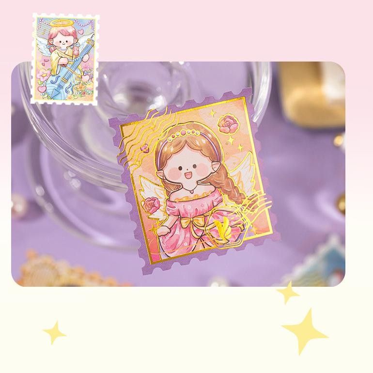 

rt-69 h-4 Kindling Angel Shiny Diary Deco Stickers / Sticker Stiker Karakter Lucu Unik Sale Berkualitas