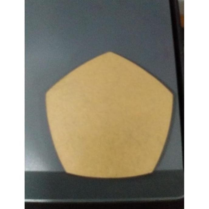 

redi Bahan Medali Akrilik Segilima Oval 3mm 7cm LASERCUT Acrylic