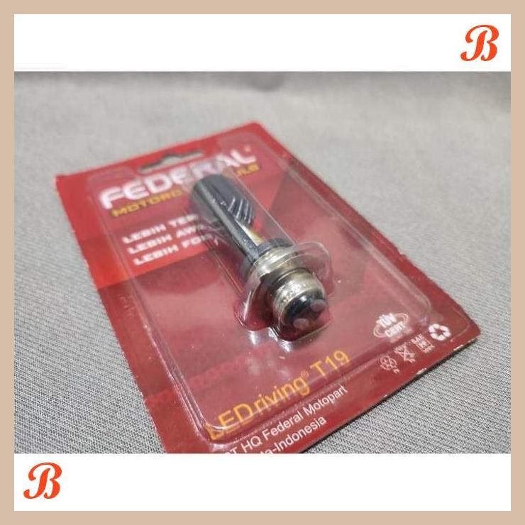 [IDR] LAMPU LED MOTOR FEDERAL LEDRIVING T19 H4 H6 MOTORCYCLE BULB PUTIH TERANG
