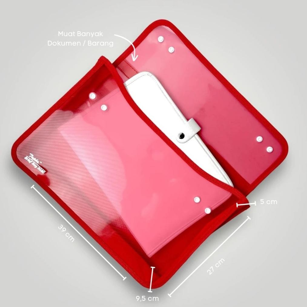 

FUZ-611 An85 TOPLA Brief Bag 3080W Document School Bag Transparant Color Murah SATUAN Terlaris Viral