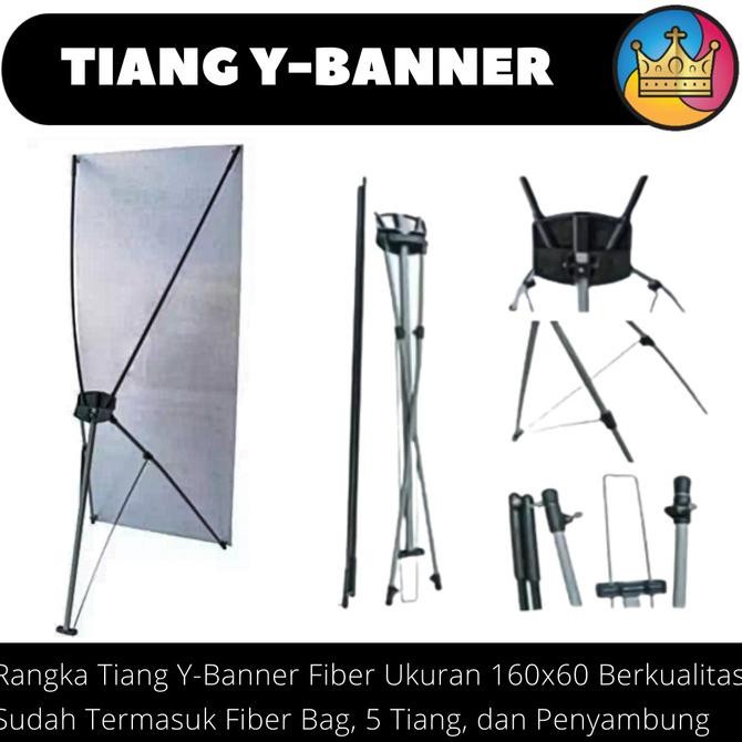 ready  RANGKA Kerangka Tulang Tiang Y-Banner Fiber Ukuran Standar 160x60 murah
