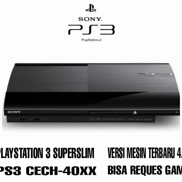 Playstation 3 superslim SONY PS3 seri cech- 40xx hdd 500gb 2 stick murah