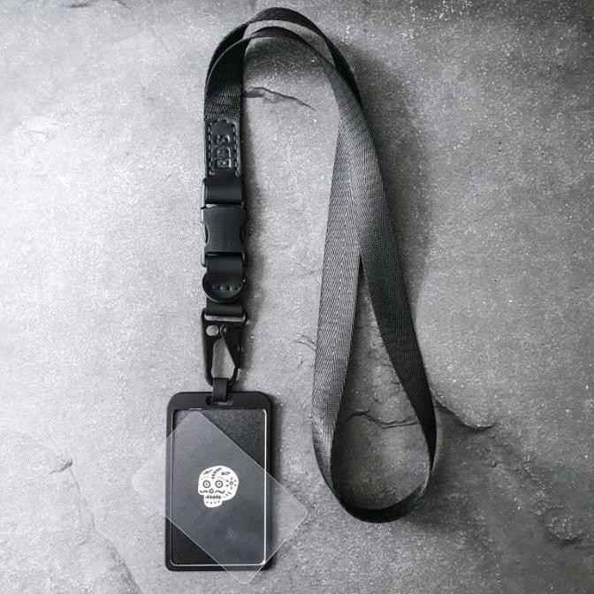 

new !!! BLACKWING - BDS Double function lanyard ID card Holder keychain murah