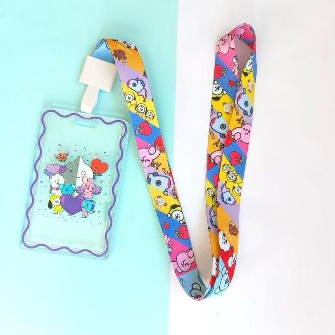 

new !!! Name tag lanyard BT21 BTS emoney etoll flazz photocard card holder LRT MRT murah