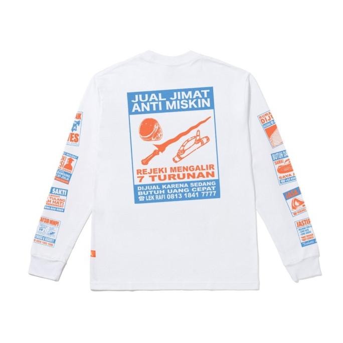 

new !!! Kamengski - Sticker Tiang Listrik White Long Sleeve Tee murah