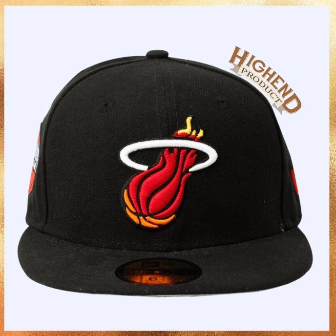 Topi New Era NBA Miami Heat HWC City Patch Black 59FIFTY Fitted Hat
