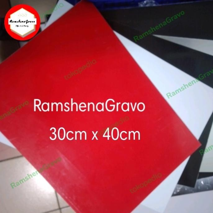 

new !!! gravoply /hitam&putih/bahan panel/name tag/30x40cm tebal 1.5mm murah