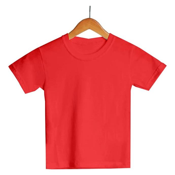 KAOS POLOS ANAK / BAJU ANAK PRIA WANITA / KAOS ANAK COTTON 30S - MERAH