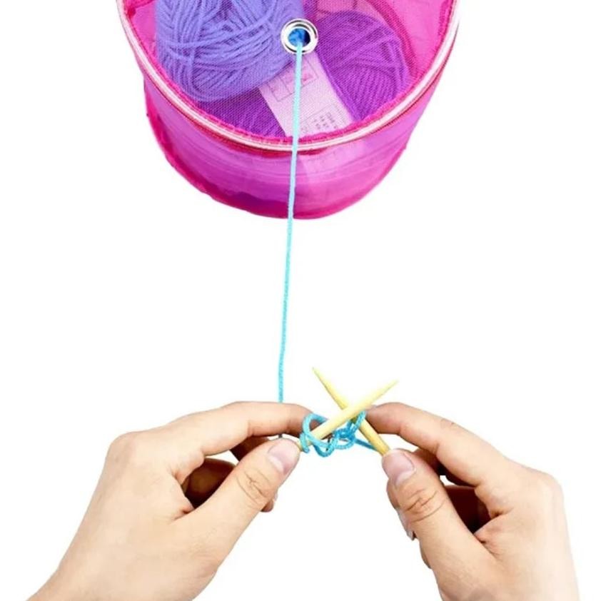 Premium Tas Benang Rajut / Crochet Knitting Yarn Storage Bag Tabung Small / Kecil Ringan Dan Tas Ben