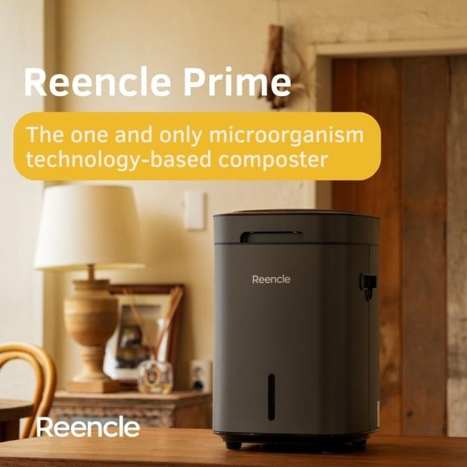 reencle prime food waste composter - silver