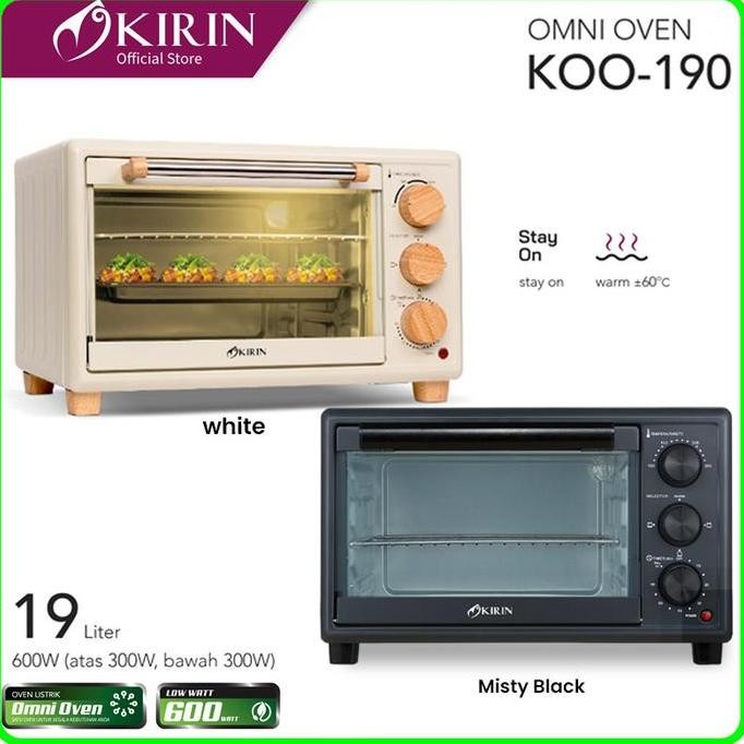 oven + microwave kirin kbo 190 (low watt) - 19 liter kualitas premium