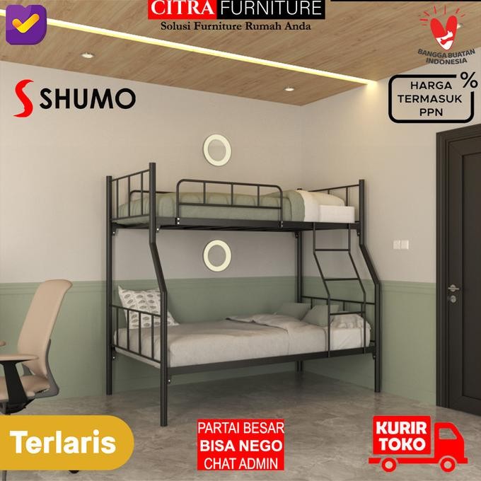 Ranjang Tingkat Besi |Ranjang Susun Minimalis|Kasur Tingkat |90/120