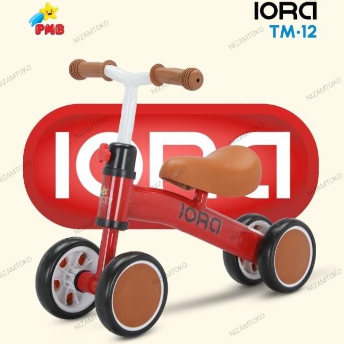 Sepeda Pushbike roda 4 mainan dorong anak mainan keseimbangan Anak AS