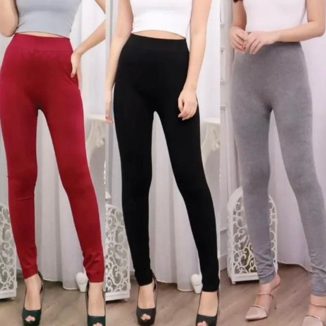 LEGGING HW WANITA/LEGGING LEMBUT/LEGGING PANJANG/LEGGING TEBAL/HW HITAM LEMBUT NYAMAN PUTIH