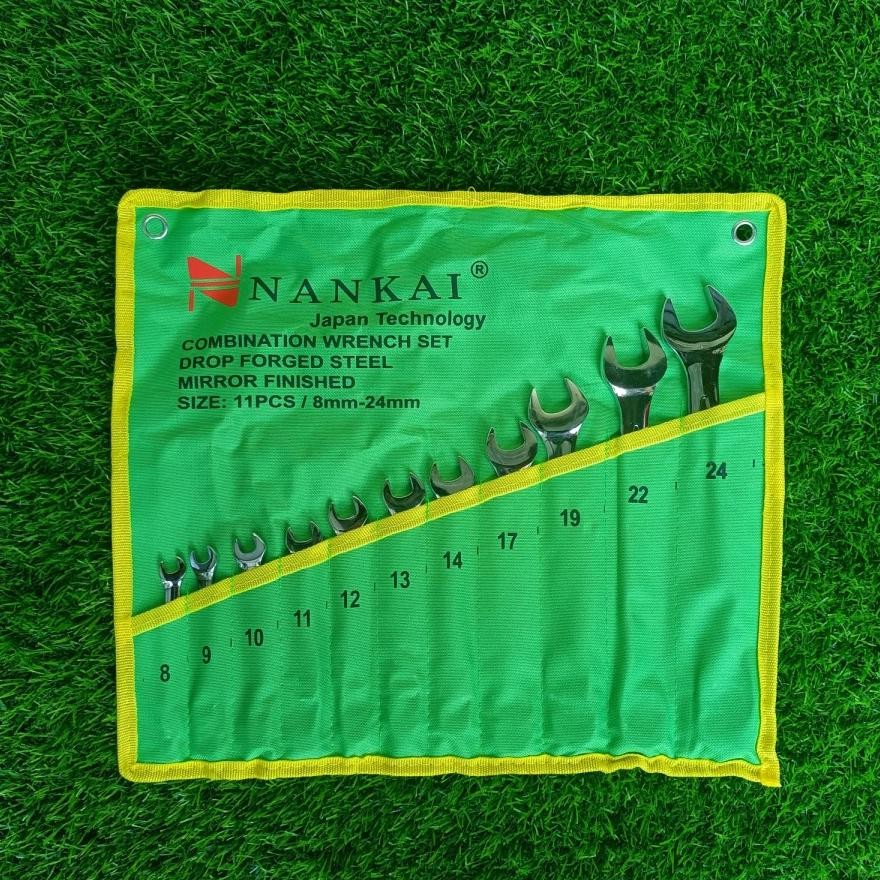 KUNCI RING PAS SET 11 PCS NANKAI / KUNCI BENGKEL MOTOR KOMPLIT KUNCI 1SET LENGKAP KUNCI RING SATU SE