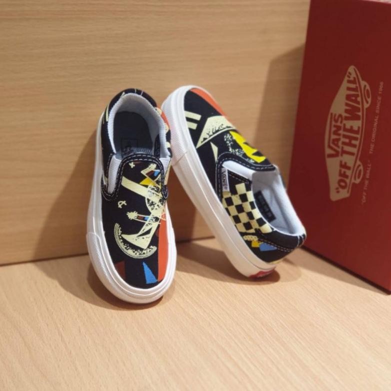 ''Terlaris" Sepatu Anak Vans Slip On Moma Hitam Premium High Quality Sepatu Anak Laki Laki Perempuan