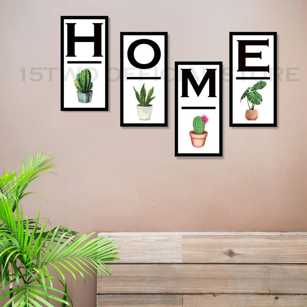 Hiasan Dinding Ruang Tamu 1 SET HOME 15x30 cm Dekorasi Dinding Kamar, Pajangan Dinding Ruangan Rumah