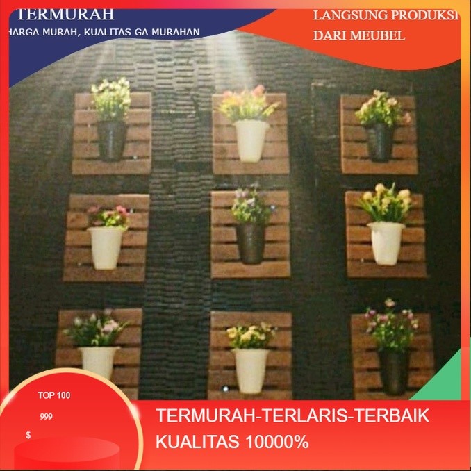 Tatakan Pot Tempel Rak Pot Tempel Hiasan Dinding Ruangan atau Taman