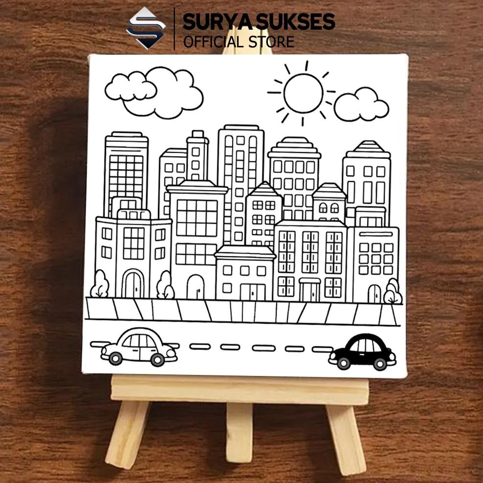 

Sd-67 Cod Diy Paint Kit One Set Canvas Board - Kanvas Lukis Sketsa Set 20 X 20 Cm Canvas Gambar
