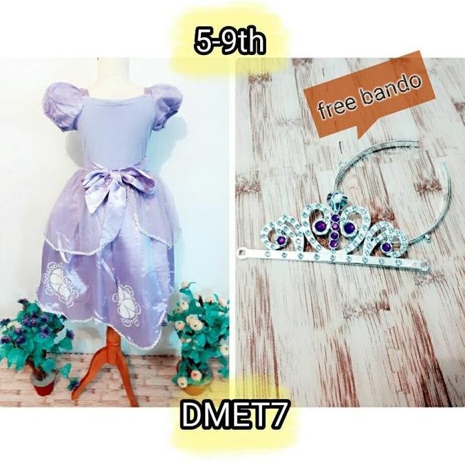 DRESS IMPORT CANTIK KARAKTER SOFIA COSTUM PRINCESS BAHAN BAGUS SHOFIA | BAJU ANAK IMPORT | DRESS IMP