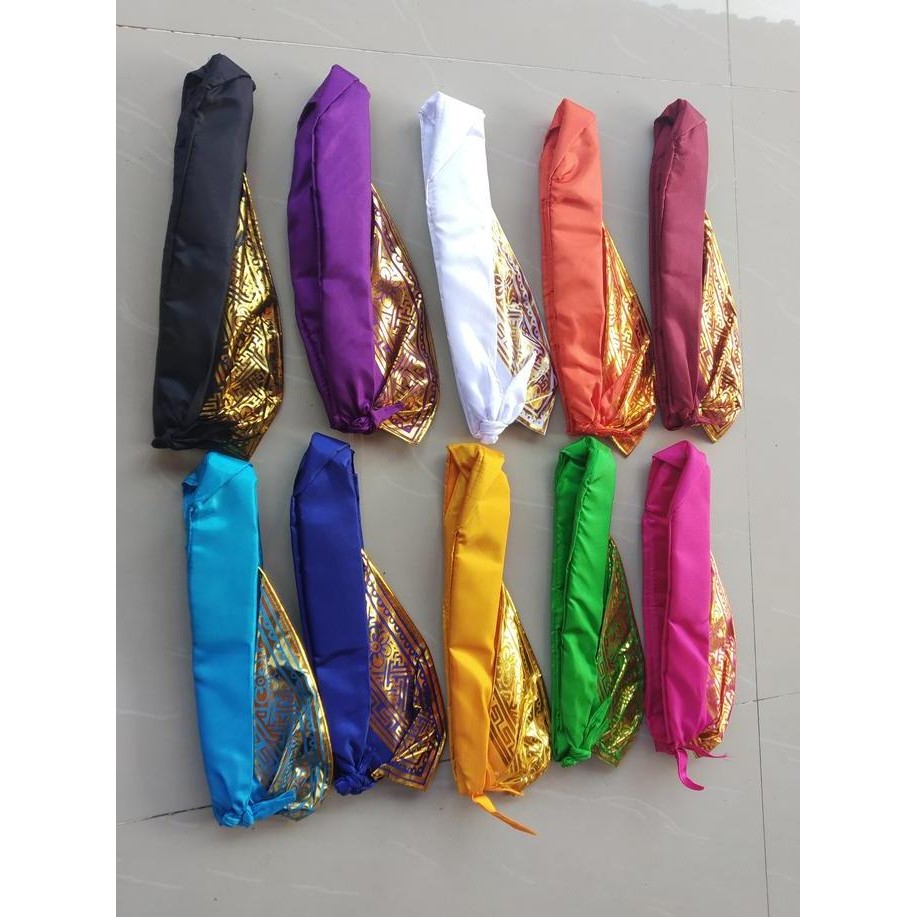 ><><><] Udeng Jadi Langsung Pakai Ikat Kepala Topi Prada Khas Souvenir Bali Biru Hijau