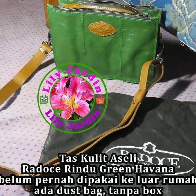 =====] Tas Radoce Rindu Green Tas Kulit Aseli - Genuine Leather