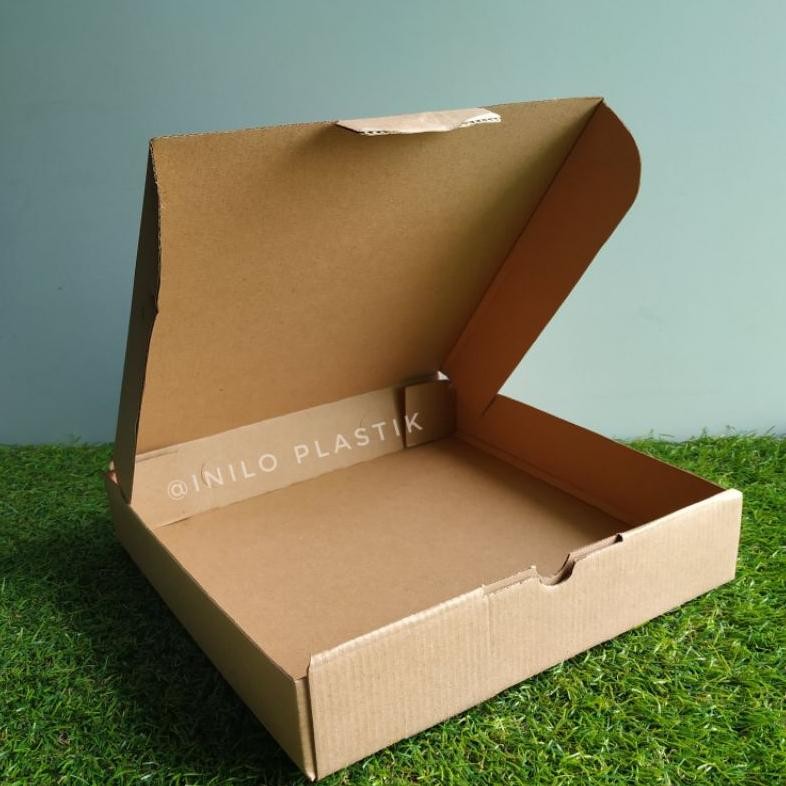 

Dfg-88 Hjg-7 @10Pcs Box Kardus Kotak Pizza Roti Kue Brownies 25X25X5 / Box Die Cut 25X25X5 Original