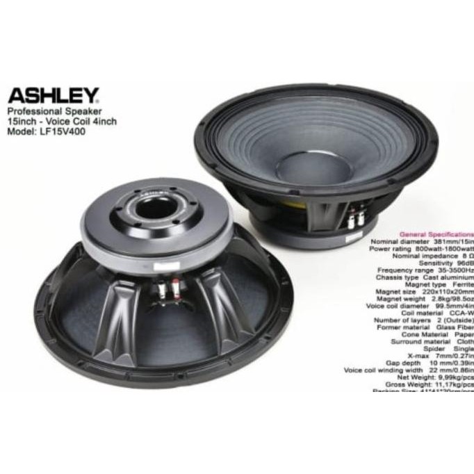 TERBARU - Speaker Ashley 15 inch LF15V400