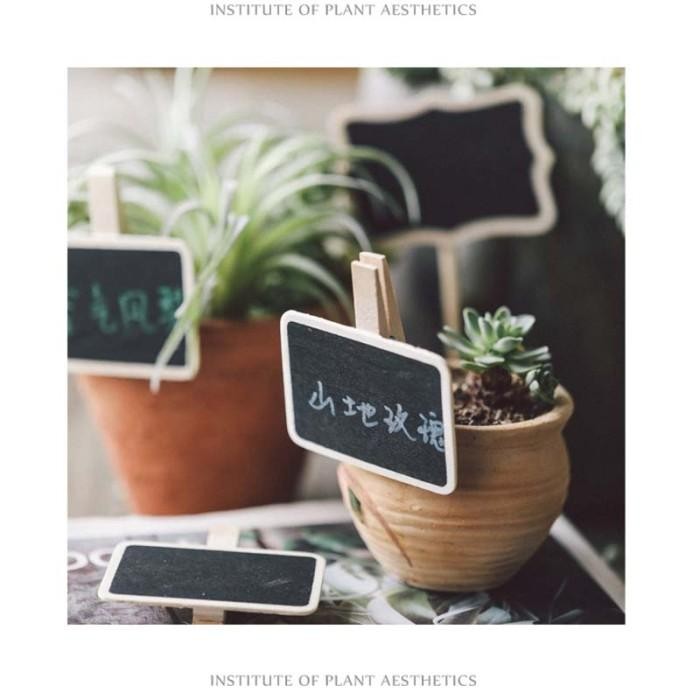 

10Pcs Blackboard Mini Papan Tulis Kapur Mini Papan Tulis Mini Kapur Papan Tulis Hitam Cafe Clip Bahan Kayu Papan