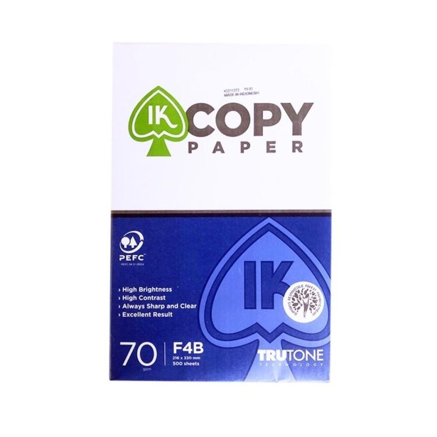 

TR24 Oy58 IK Copy Paper A4 F4 70 Gsm 500 Lembar Original (1 RIM) / IK Kertas Print Copy A4 F4 HVS Folio 70 Gram 500 Sheet Per Rim Termurah Viral