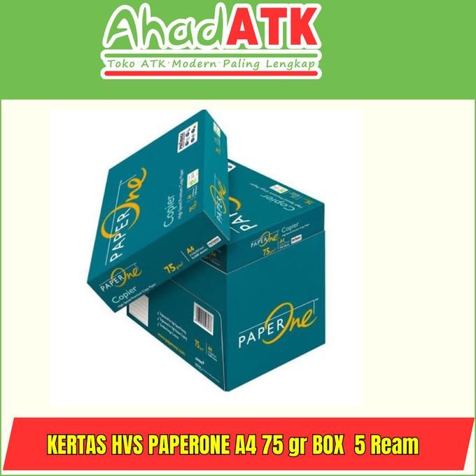 

TERMURAH - KERTAS HVS A4 75 gram SATU KARTON ISI 5 RIM