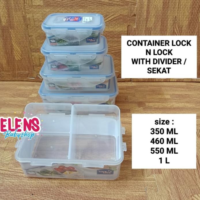 Terlaris Lock N Lock Food Container With Divider / Sekat
