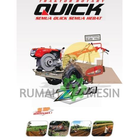 Traktor Quick Zena Rotary Lengkap Diesel Kubota New Stok