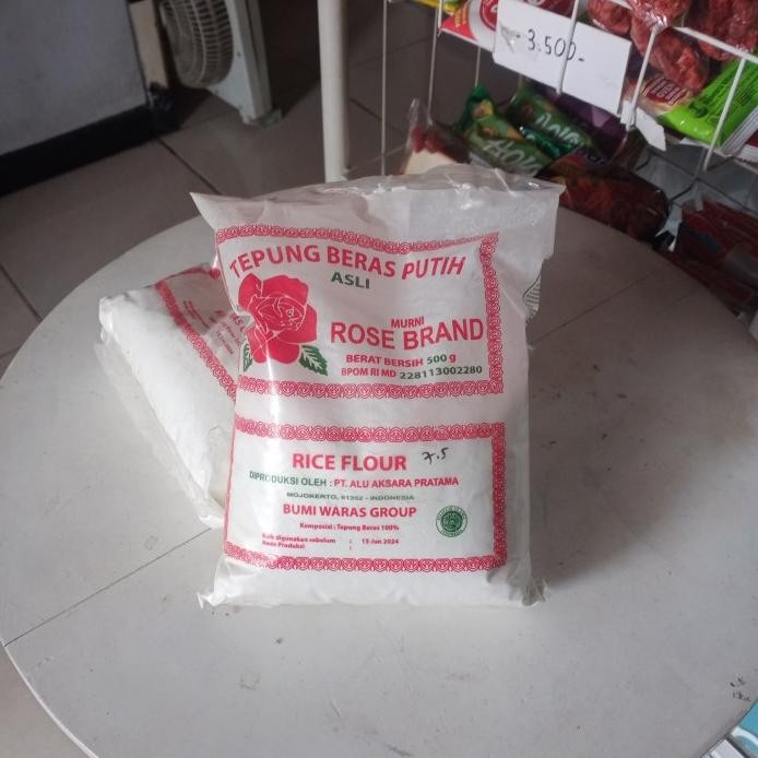 

Terlaris Tepung Beras Putih Rose Brand 500 Gram