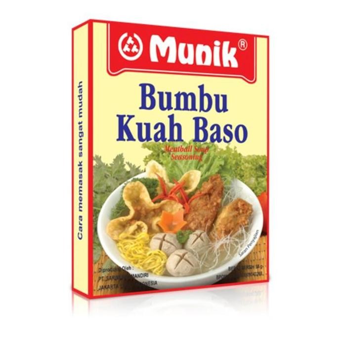 

Bumbu Masak instant Bumbu Munik Kuah Baso Bakso 58 Gr Pasti Enak
