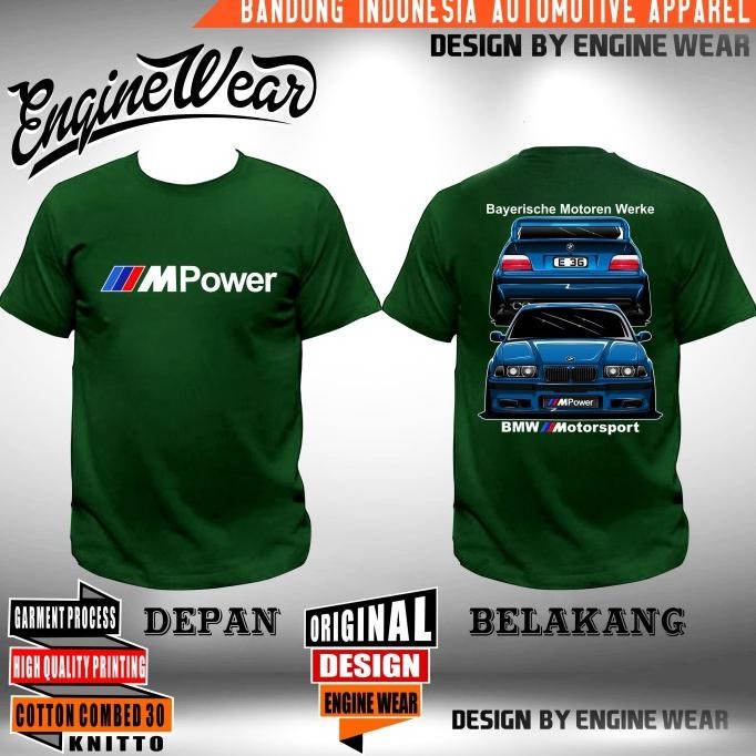 baru  kaos bmw E36 M3 bmw E30 E34 E38 E46 E90 baju otomotif tshirt mobil fbr murah